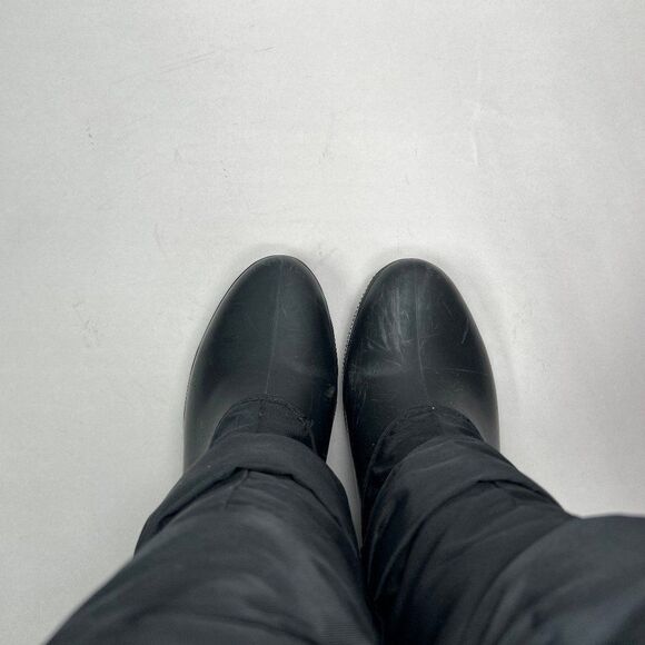 Sears Boots Women's 8 Vintage Black Rubber Insulated Outdoor Winter Rain Boots - Picture 8 of 11